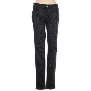 J Brand Jeans BlkGray Animal Print Straight Leg Mid Rise Waist Sz 25 #448